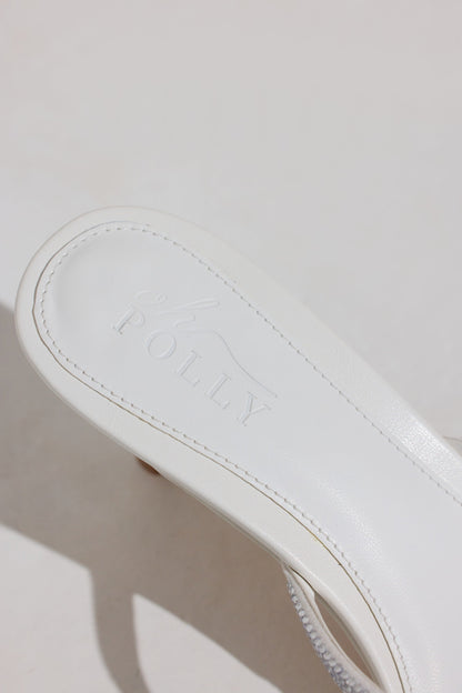 Heeled Sandal  in White