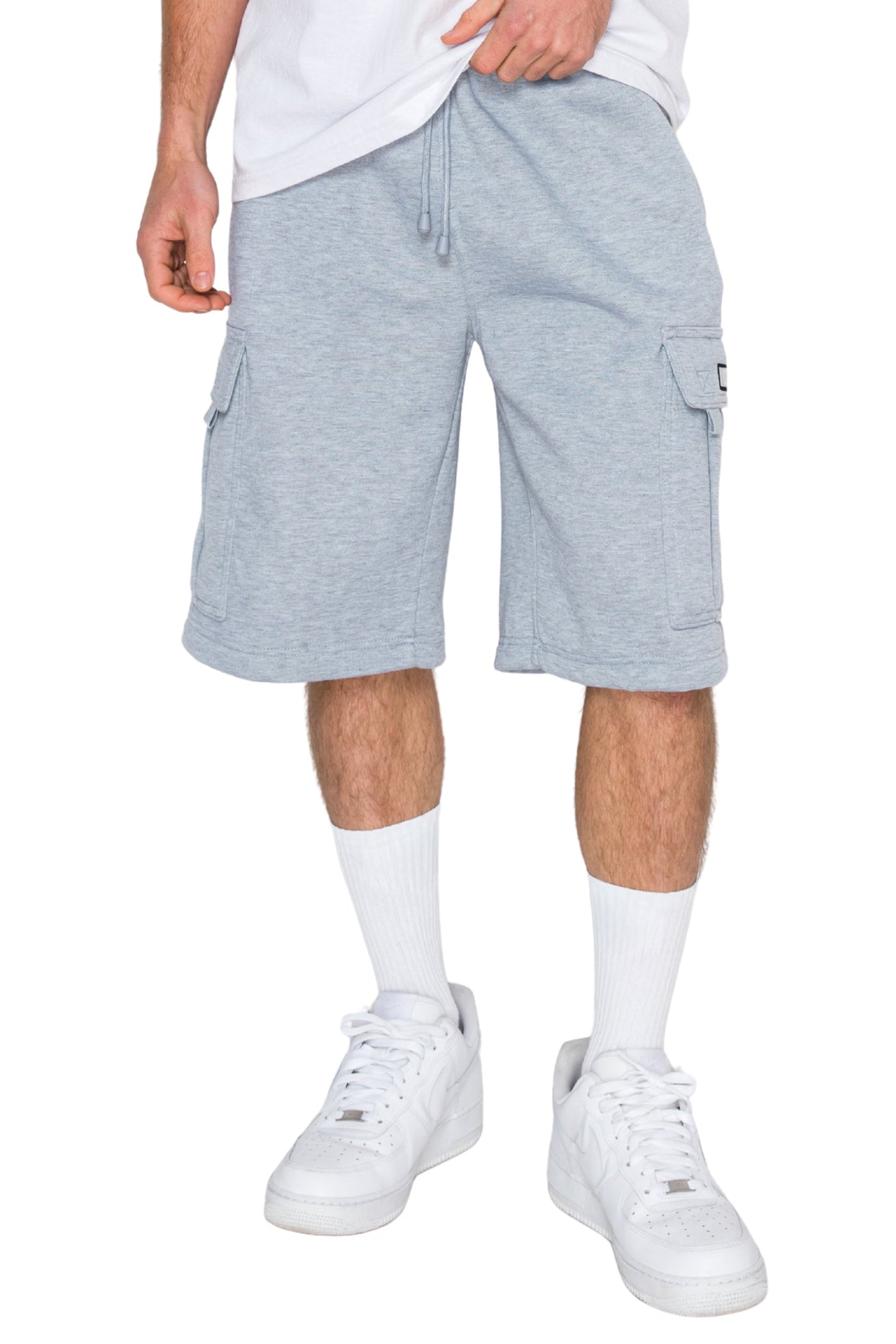 RESTRICT Baggy Fit Cargo Fleece Shorts