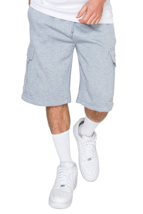RESTRICT Baggy Fit Cargo Fleece Shorts