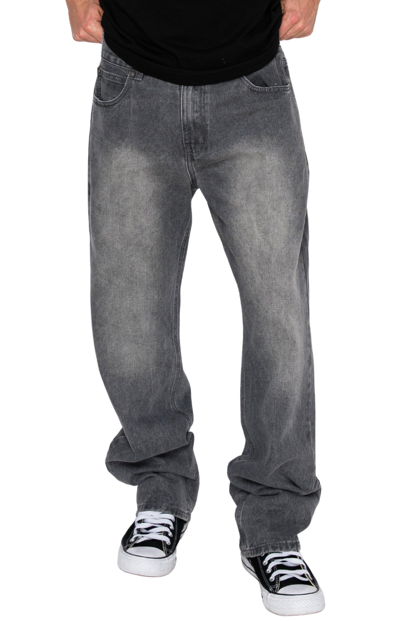 ATLAS Essential Baggy Denim Jeans - Stone Black