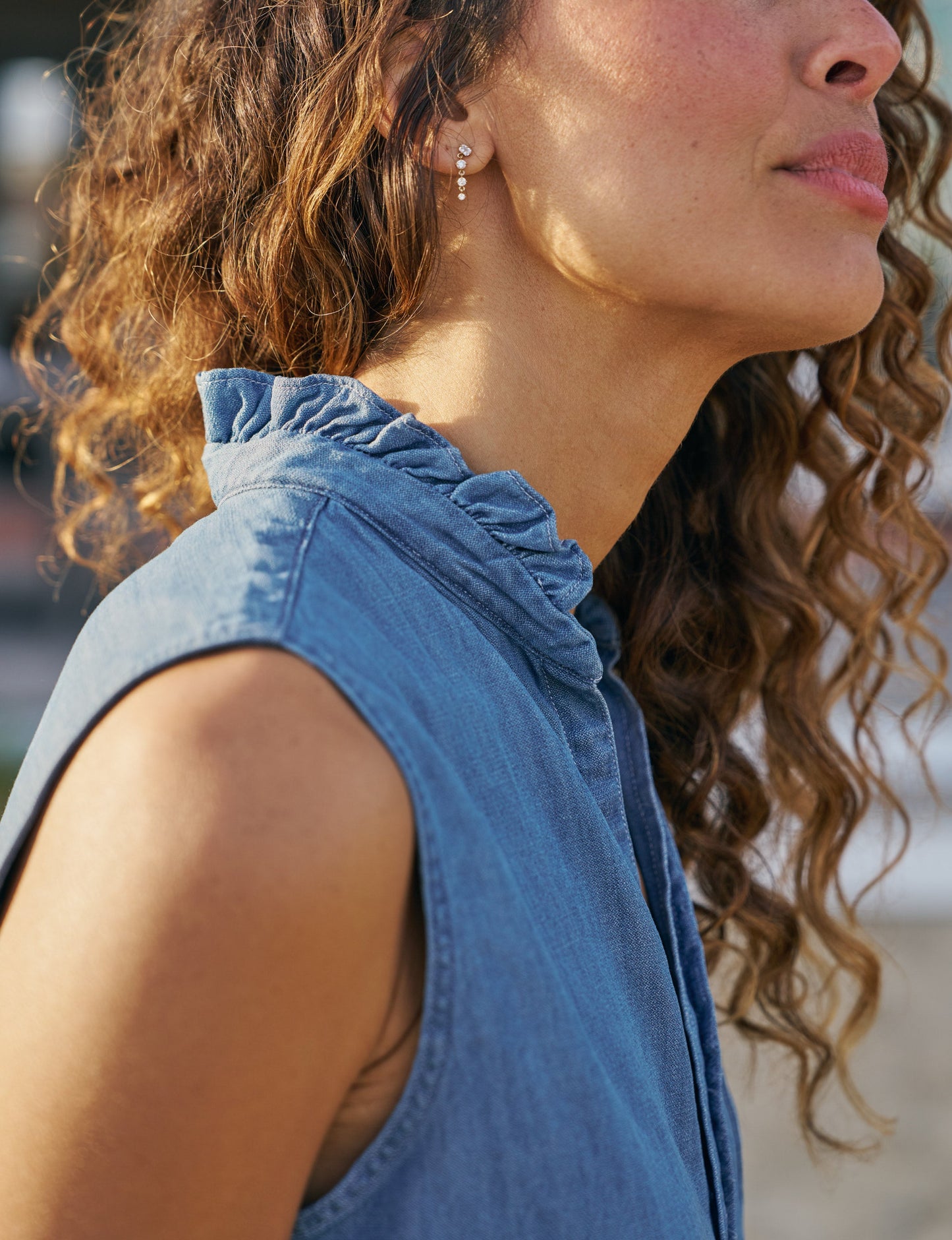 FIONA RUFFLE Vintage Stonewashed Indigo, Famous Denim