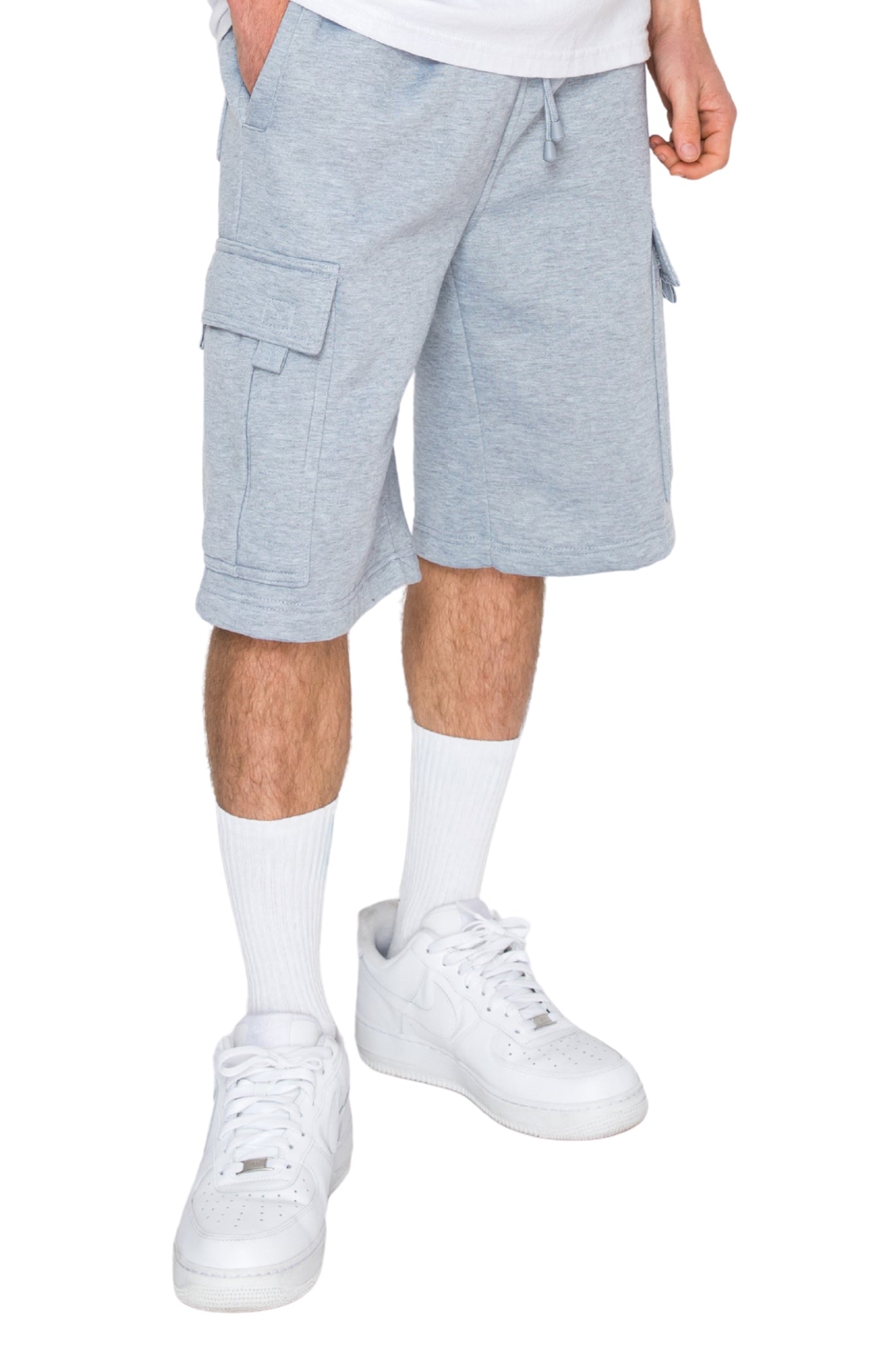 RESTRICT Baggy Fit Cargo Fleece Shorts