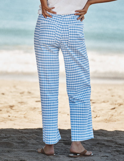 WEXFORD Blue Gingham, Italian Performance Linen