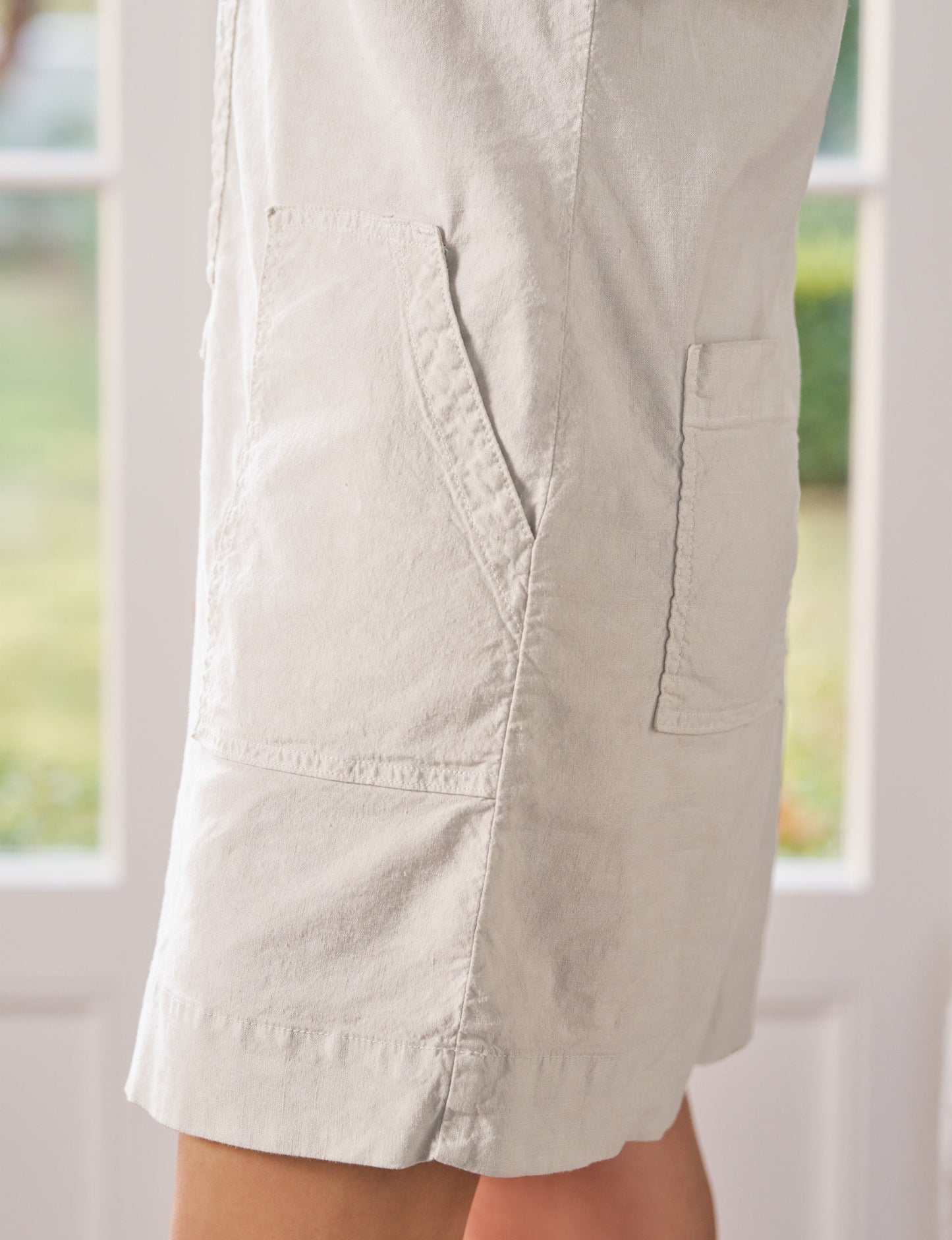IRELAND DRESS Cement, Italian Performance Linen