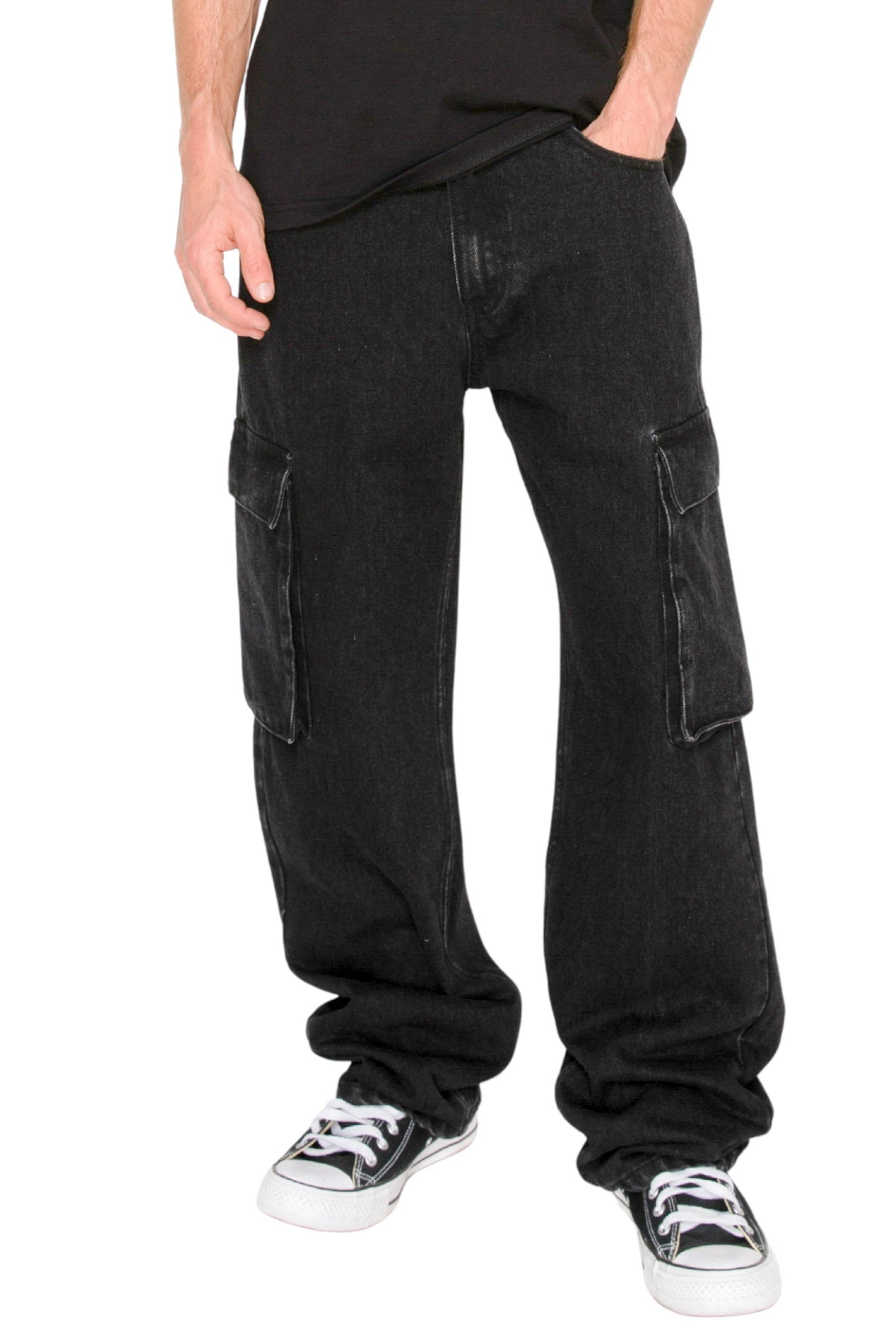 ANCHOR Baggy Fit Cargo Denim Jeans
