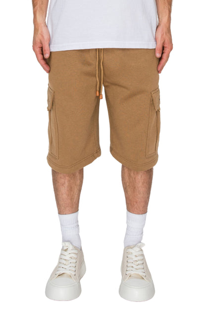 RESTRICT Baggy Fit Cargo Fleece Shorts