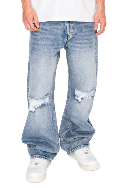 Baggy Fit Distressed Denim Jeans