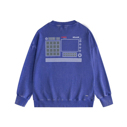 Amiri Distressed Sweatshirt Printed Trendy Pure Cotton