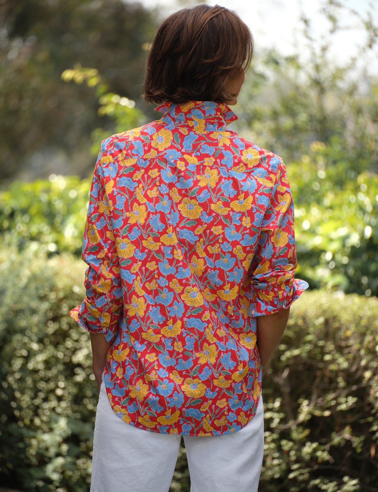 EILEEN Red Flowers, Made with Liberty Fabric