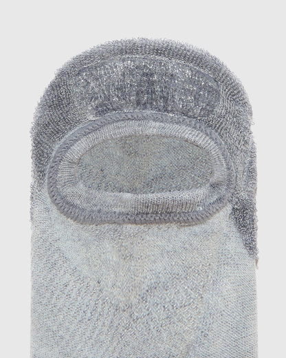 Heather Gray No Show Socks 3-Pack