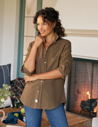 WAVERLY Brown and Green Plaid, Italian Flannel