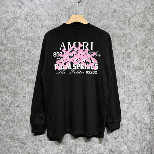 Amiri Long Sleeved Shirt Printed Trendy Pure Cotton