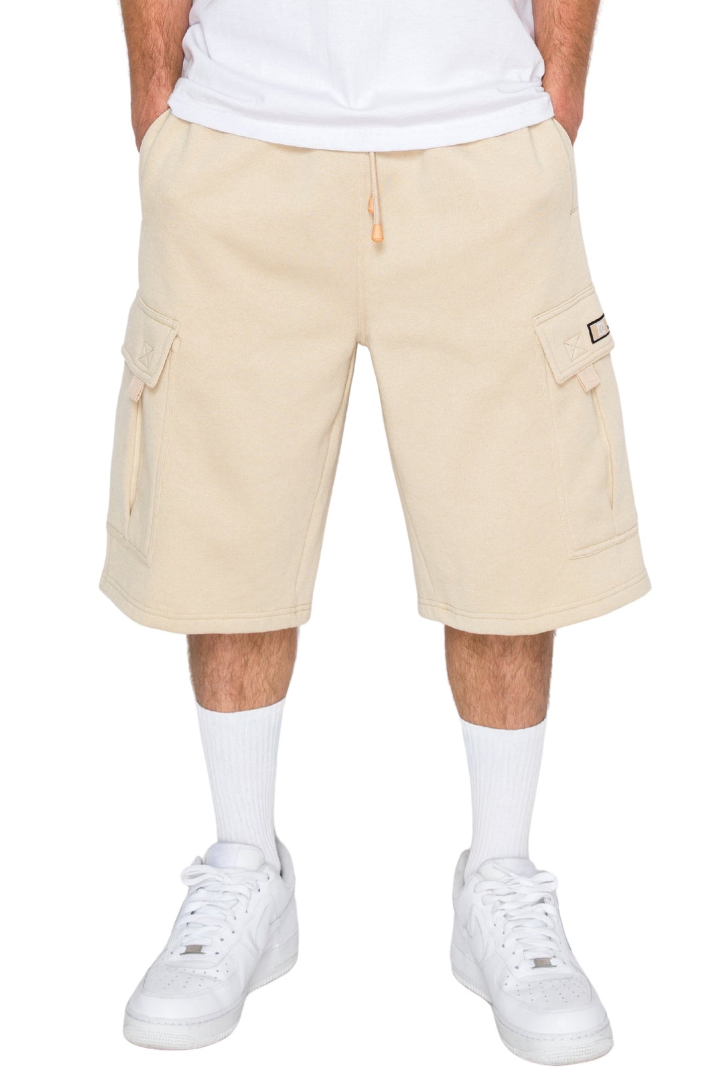 RESTRICT Baggy Fit Cargo Fleece Shorts