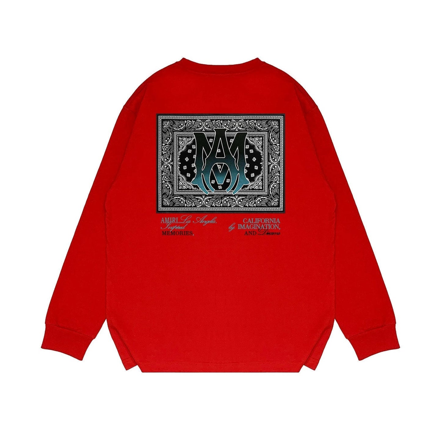 Amiri Long Sleeved Shirt Printed Trendy Pure Cotton