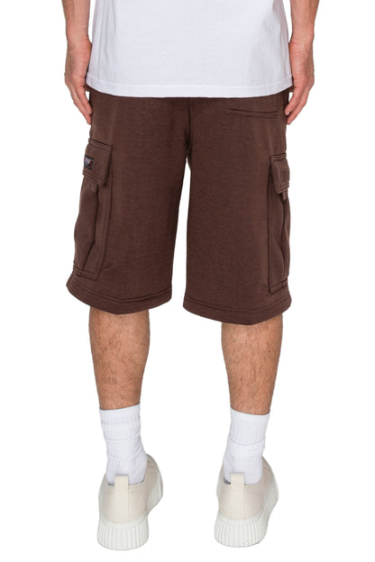 RESTRICT Baggy Fit Cargo Fleece Shorts