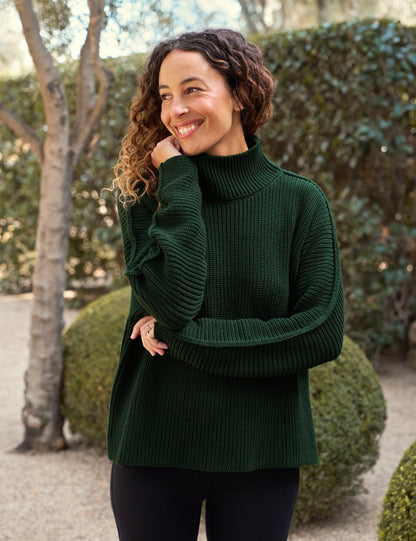 MONTECITO TURTLENECK British Racing Green, Pure Italian Cotton