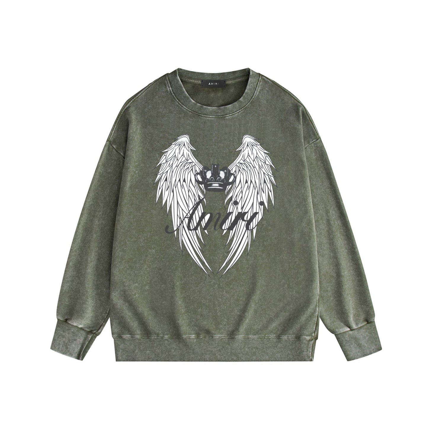 Amiri Distressed Sweatshirt Printed Trendy Pure Cotton