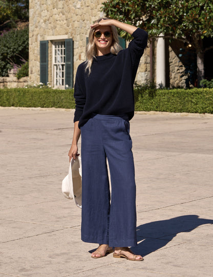MAISIE Navy, Washed Linen