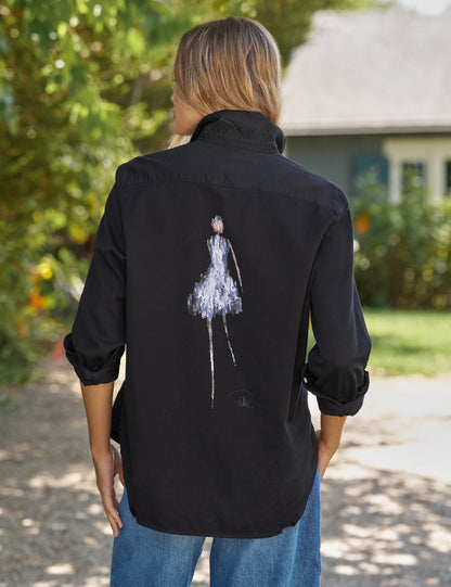EILEEN Charlotte on Black Denim, Famous Denim