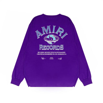Amiri Long Sleeved Shirt Printed Trendy Pure Cotton