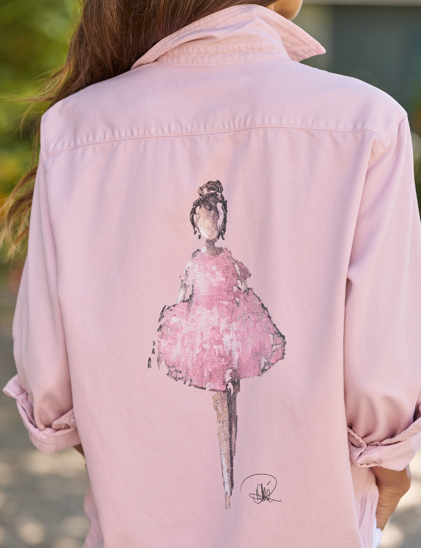 EILEEN Oromis on Pink Denim, Famous Denim