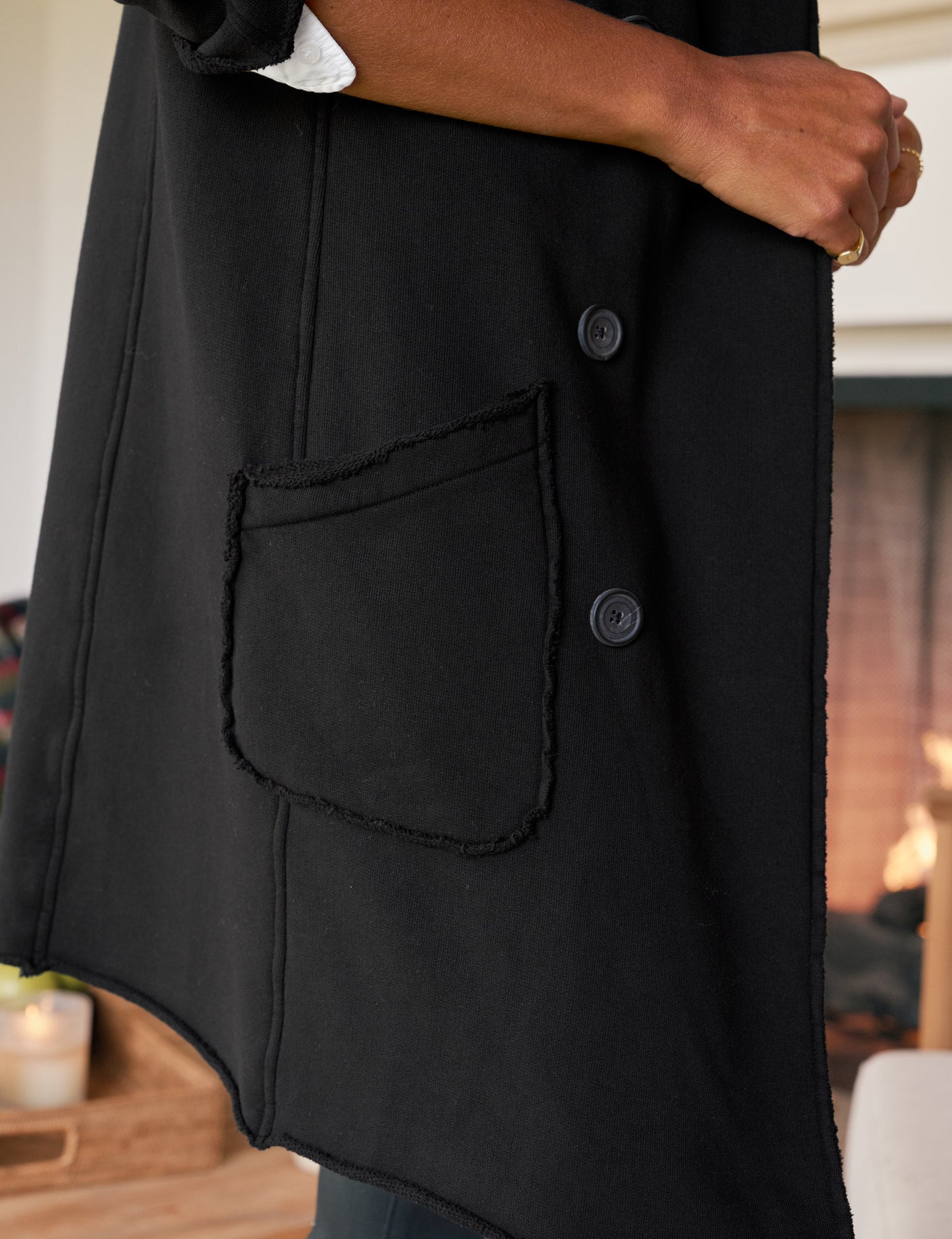 BELFAST TRENCH Black, Triple Terry