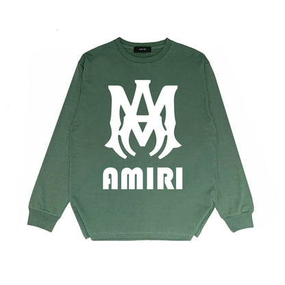 Amiri Long Sleeved Shirt Printed Trendy Pure Cotton