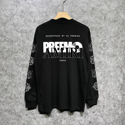 Amiri Long Sleeved Shirt Printed Trendy Pure Cotton
