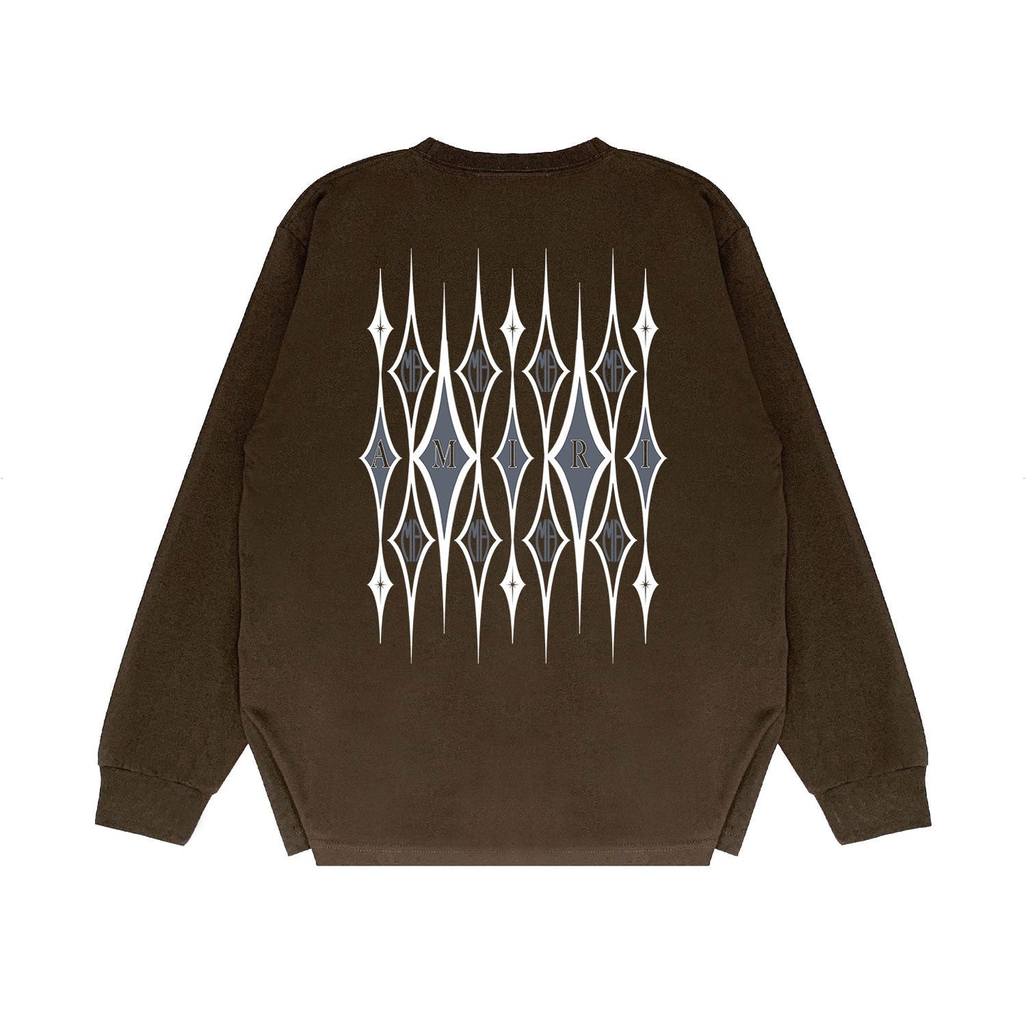 Amiri Long Sleeved Shirt Printed Trendy Pure Cotton
