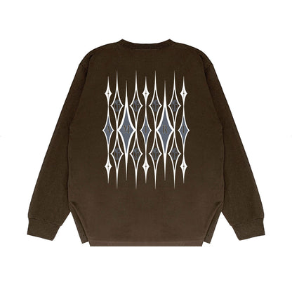 Amiri Long Sleeved Shirt Printed Trendy Pure Cotton