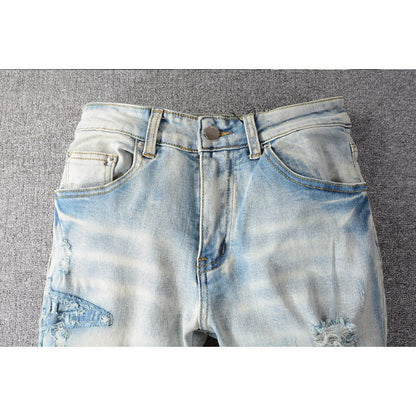 Amiri Jeans Casual Hip Hop Slim Jeans Men #697