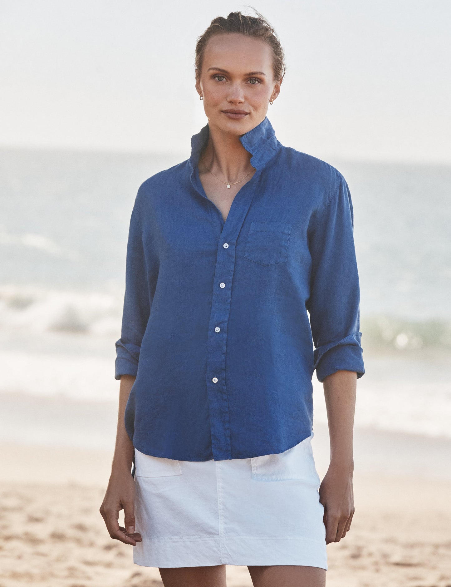 EILEEN Cabo Blue, Washed Linen