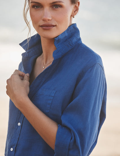 EILEEN Cabo Blue, Washed Linen