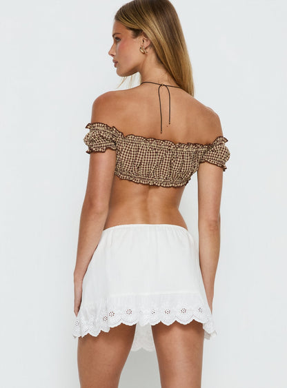 Ode To Love Mini Skort White