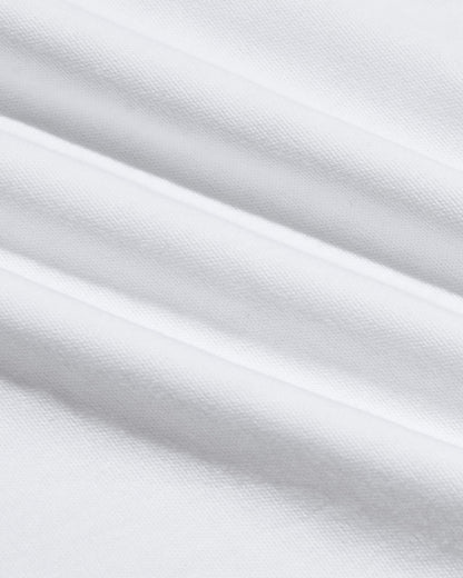 White Pima Cotton Blend Crew