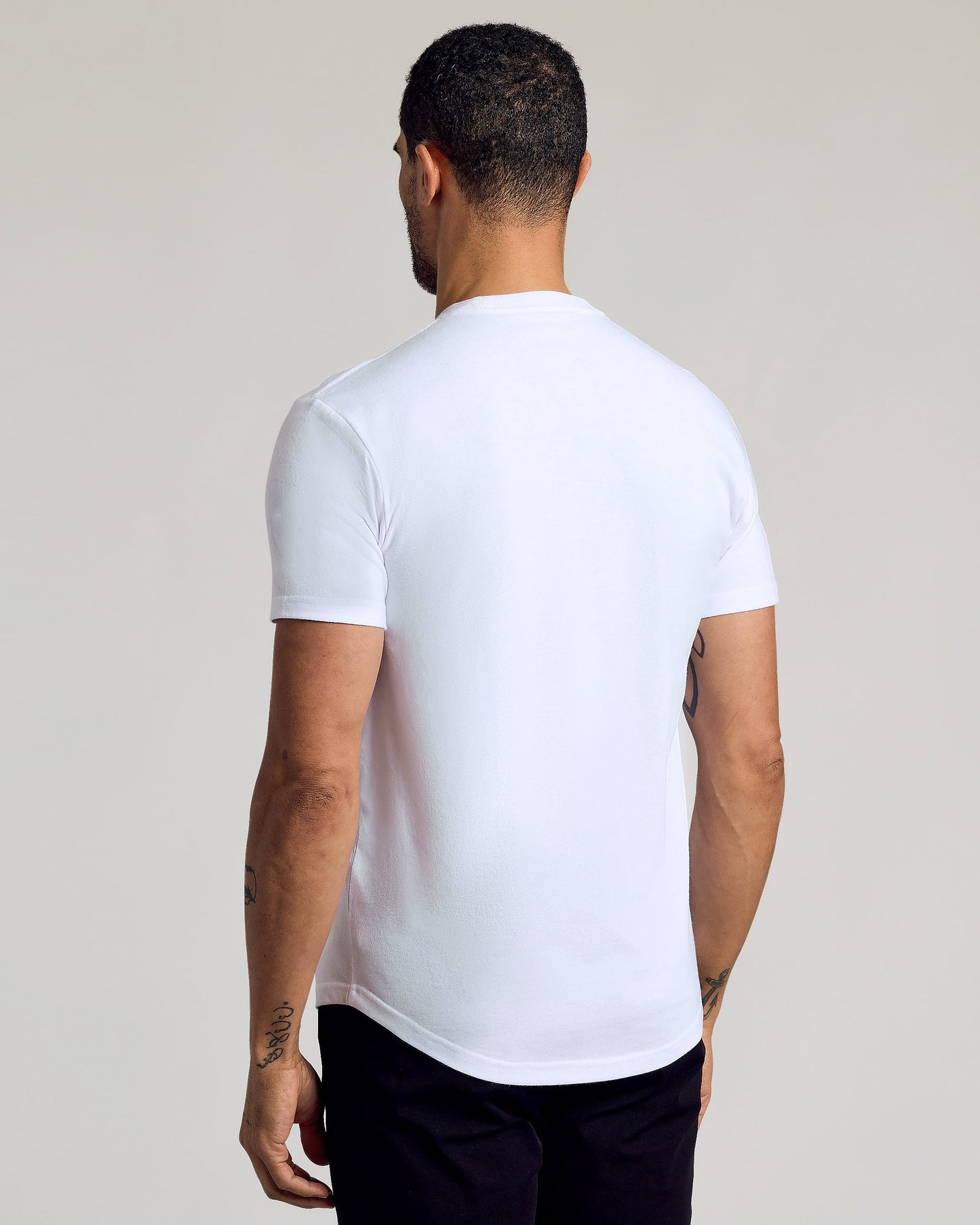 White Curved Hem Classic Crew Neck 6-Pack