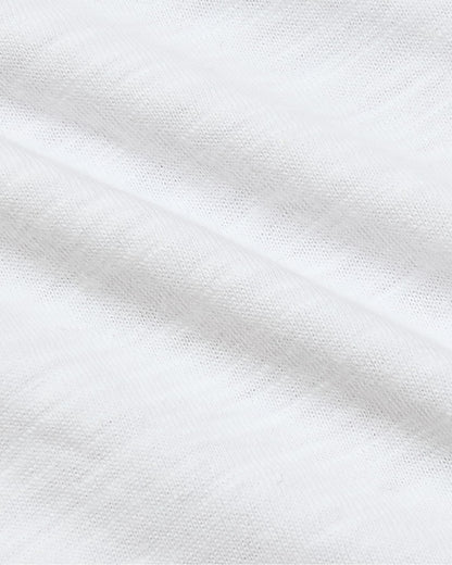 Womens White Slub Scoop Neck Tee 4-Pack