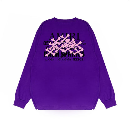 Amiri Long Sleeved Shirt Printed Trendy Pure Cotton