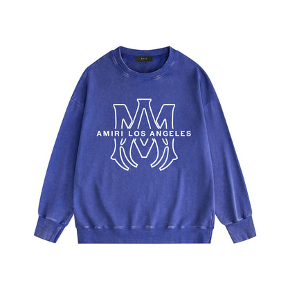 Amiri Distressed Sweatshirt Printed Trendy Pure Cotton