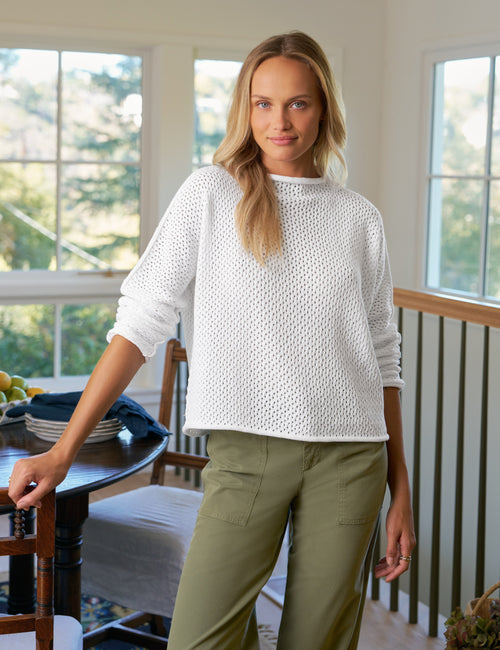 MONTEREY POINTELLE White, Pure Italian Cotton