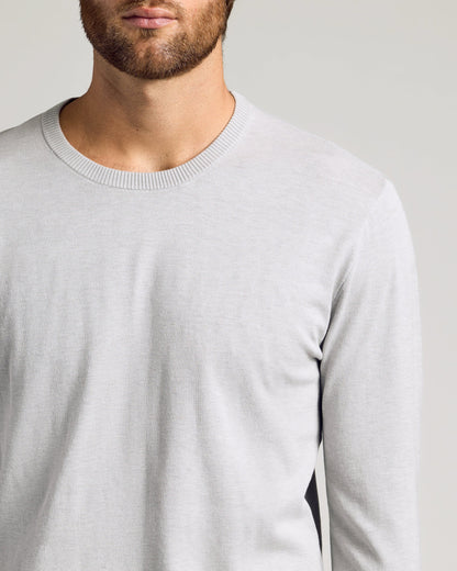Heather Gray Dressy Crew Neck Sweater