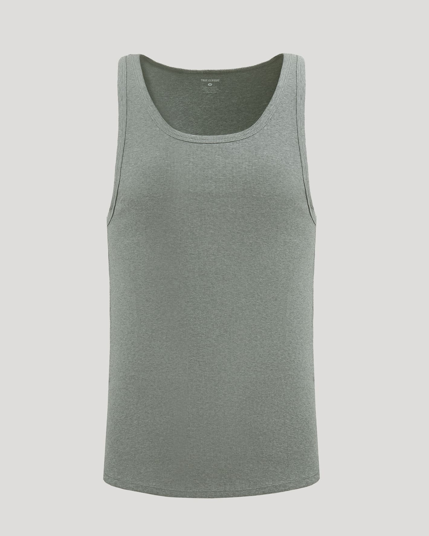 Heather Gray Ribbed Curved Hem Tank