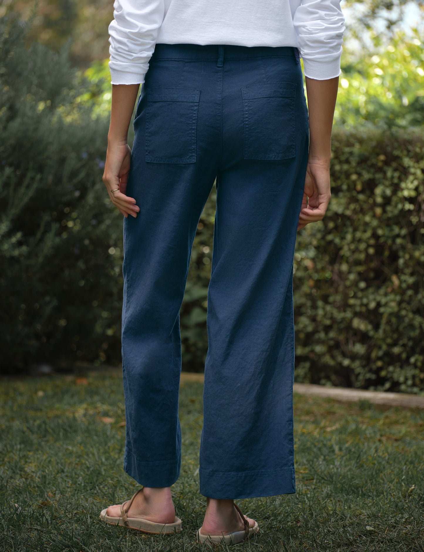 WEXFORD PATCH POCKET Summer Navy, Italian Performance Linen