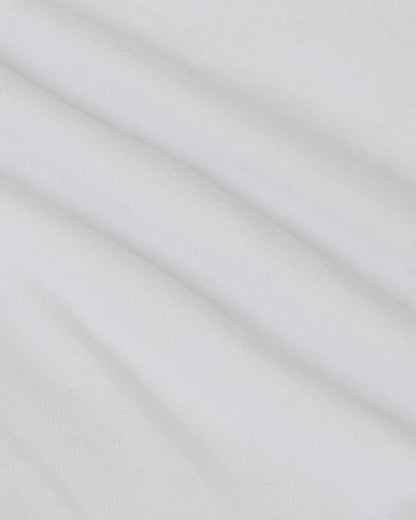White Tall Heavyweight Curved Hem Crew