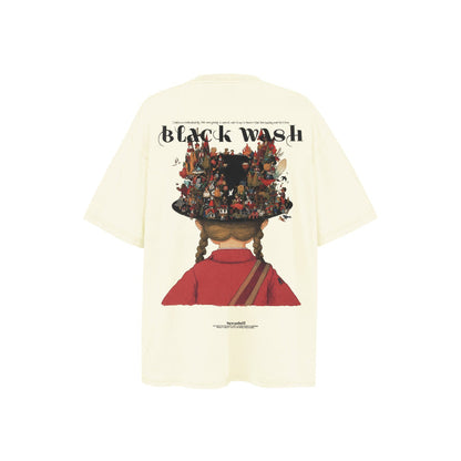 American vintage street T-shirt cartoon character print men and women spring and summer loose
