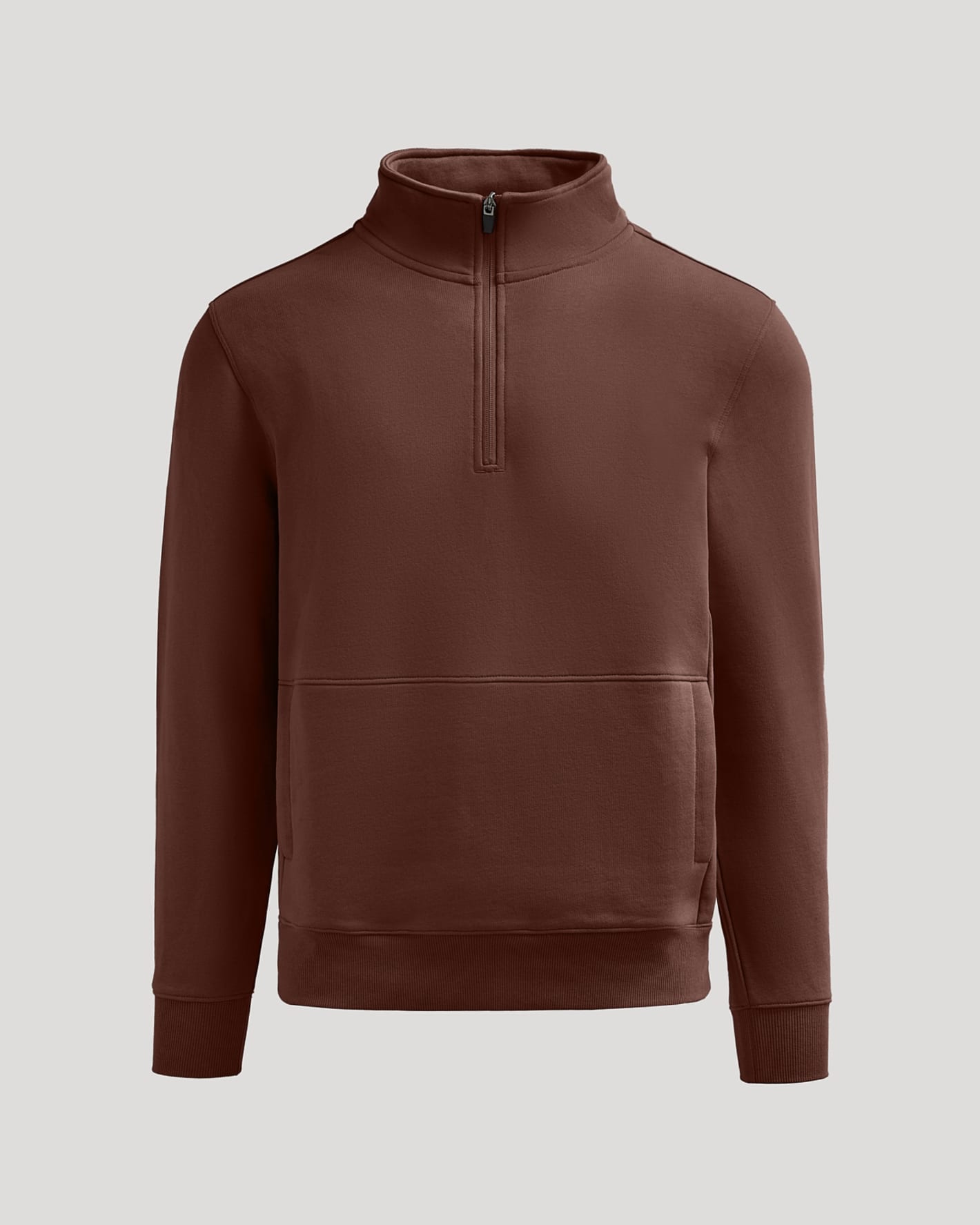 Carob Quarter Zip Fleece Sweatshirt