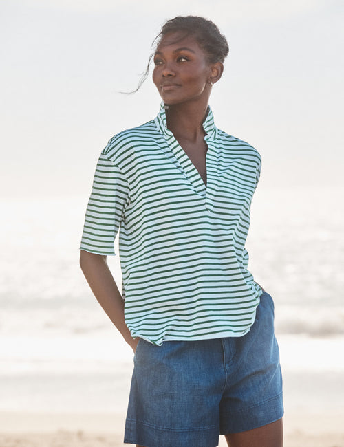 PATTY Green and White Stripe, Vintage Jersey