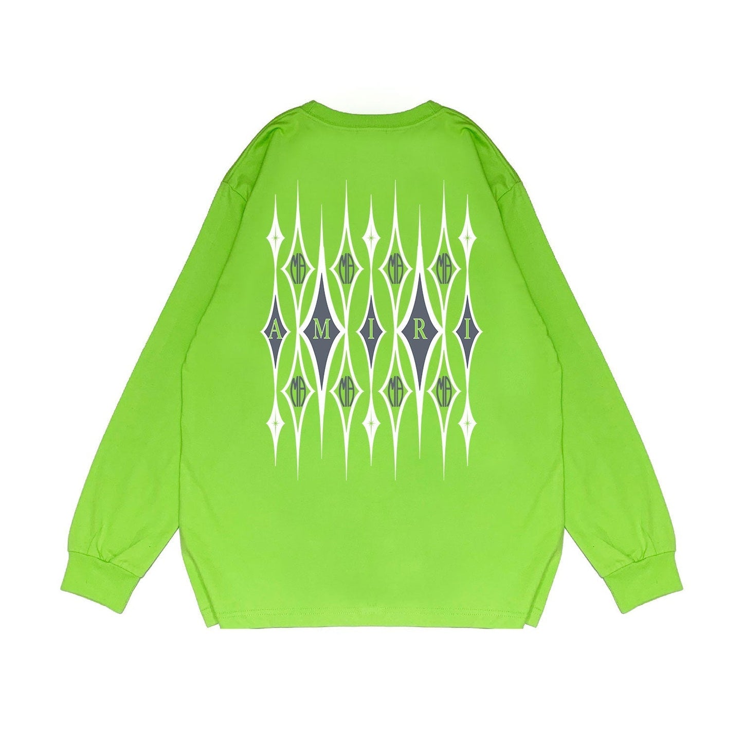 Amiri Long Sleeved Shirt Printed Trendy Pure Cotton