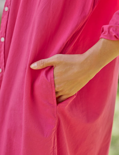 MEGAN Raspberry, Organic Voile