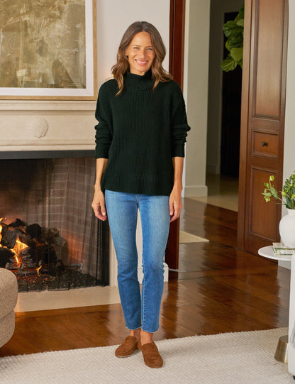 MONTECITO TURTLENECK British Racing Green, Pure Italian Cotton